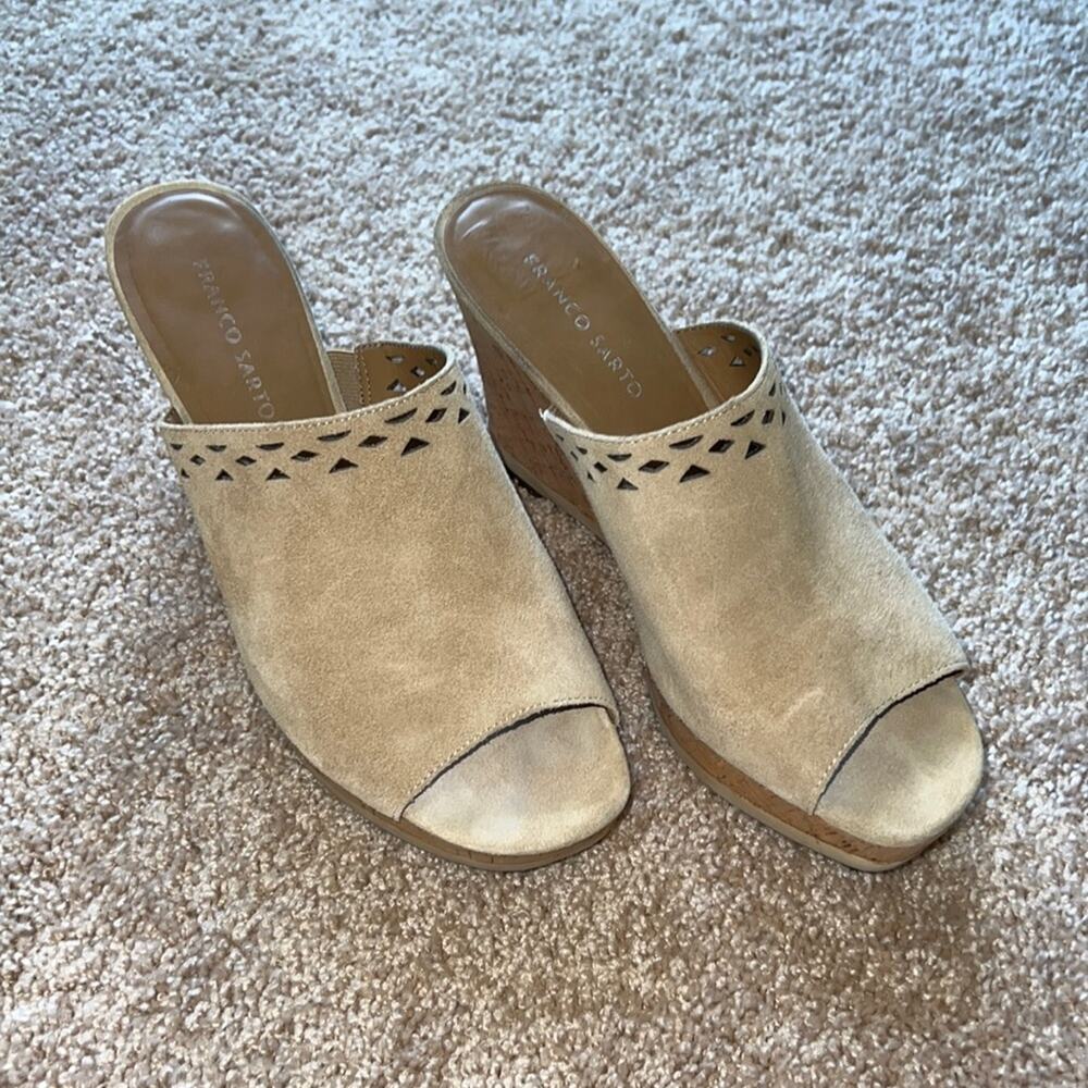 Franco Sarto Cork Wedge Slip-on - Size 10
